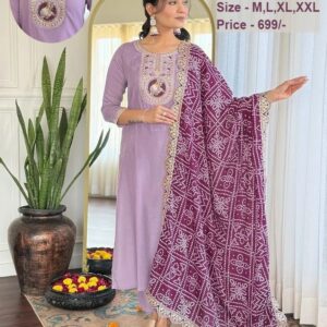 Anarkali Kurti Chitra Purple