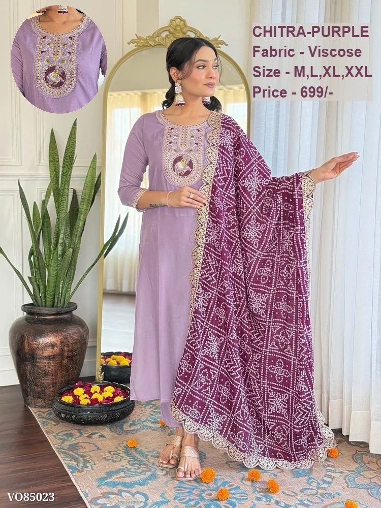 Anarkali Kurti Chitra Purple