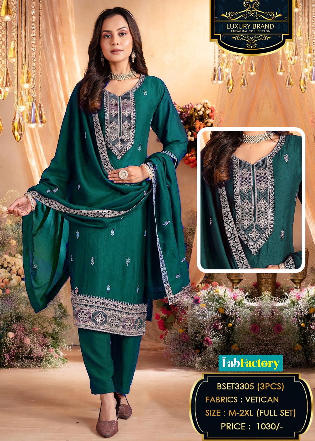 Kurti Dark Green 3pc